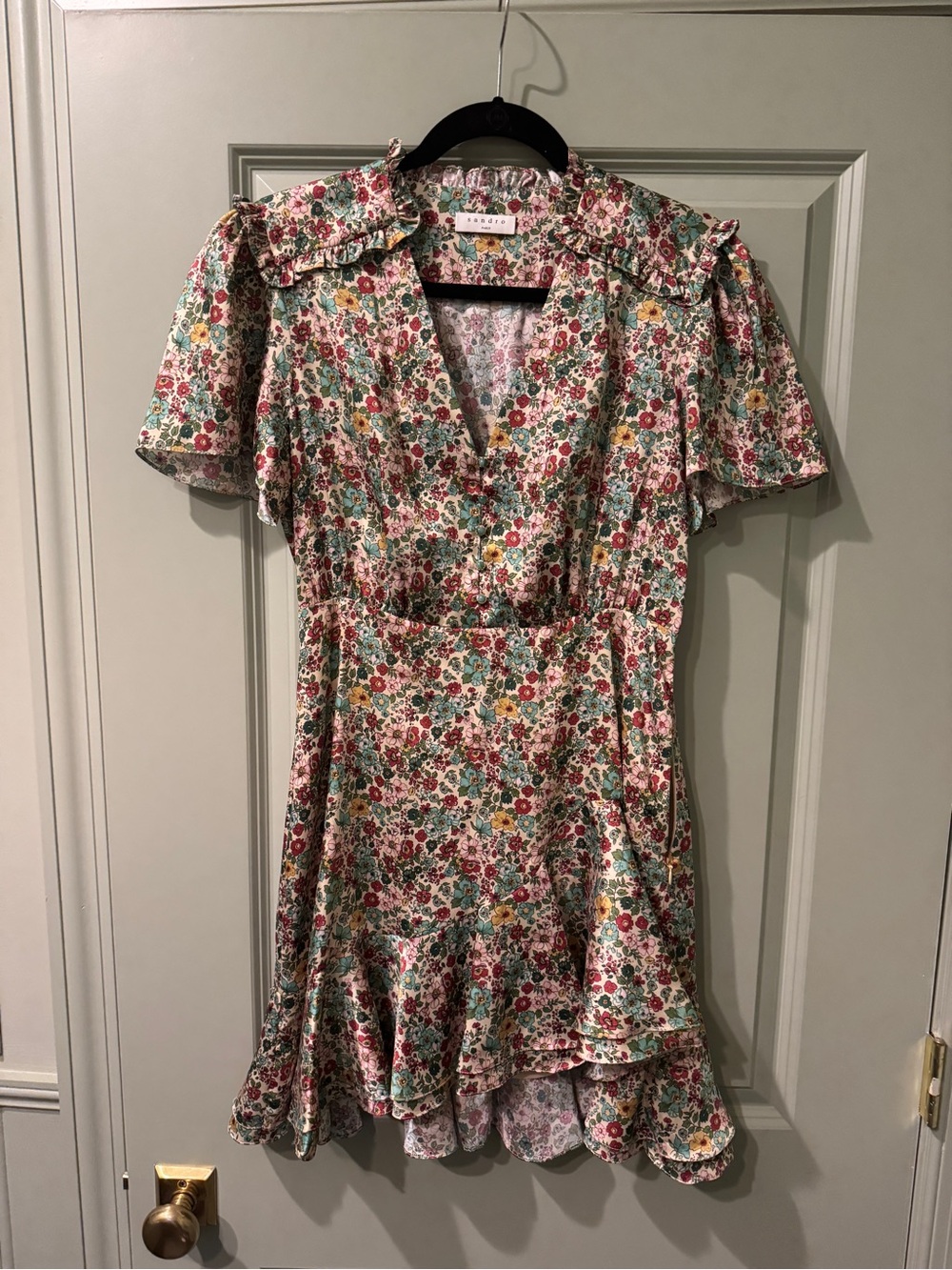 Sandro Fee Floral Mini Dress